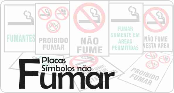Placas com Símbolos Gráficos de não Fumar